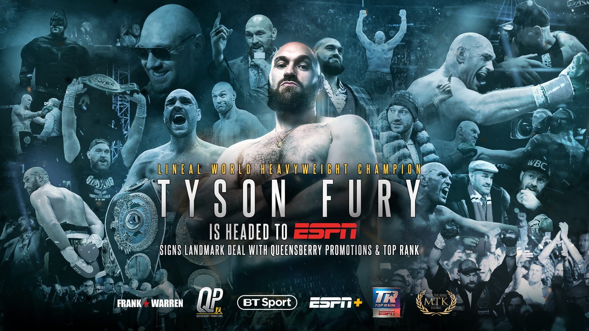 Tyson Fury Signs Multi Fight Deal With ESPN, BT Sport & Top Rank