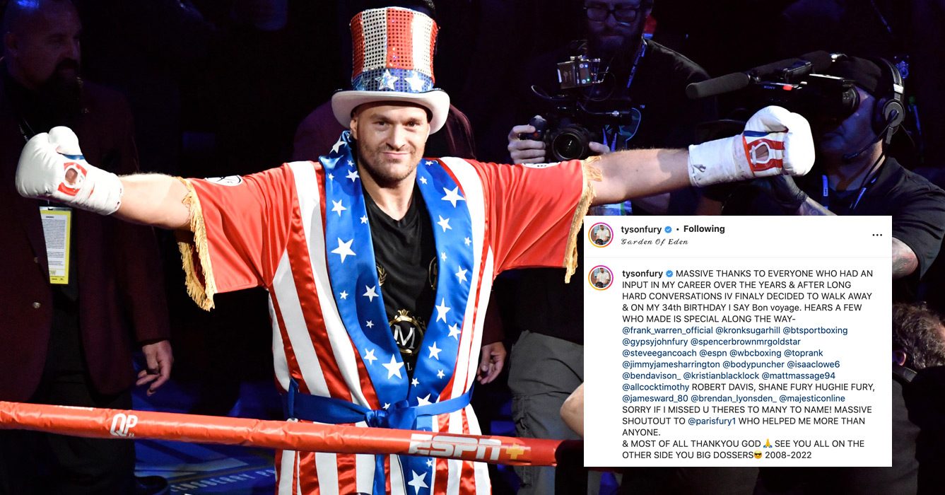 "I’ve Finally Decided To Walk Away" Tyson Fury Announces Retirement