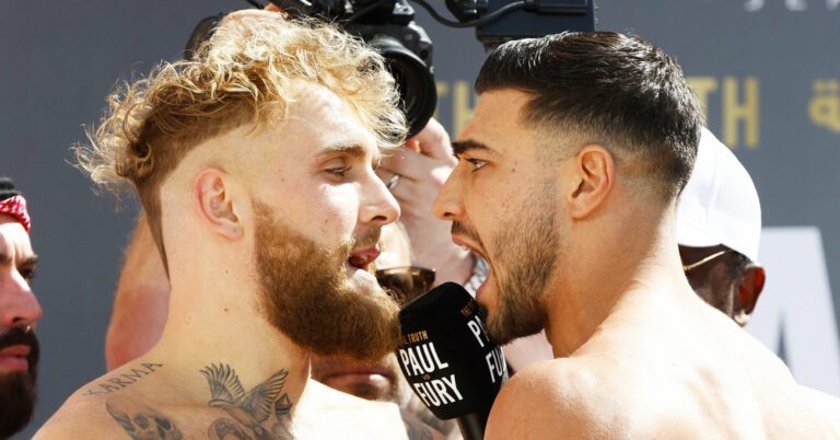 Jake Paul and Tommy Fury face off